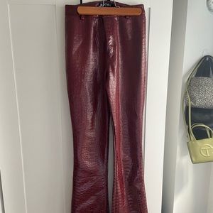 MOTEL faux leather flared pants SIZE:XS